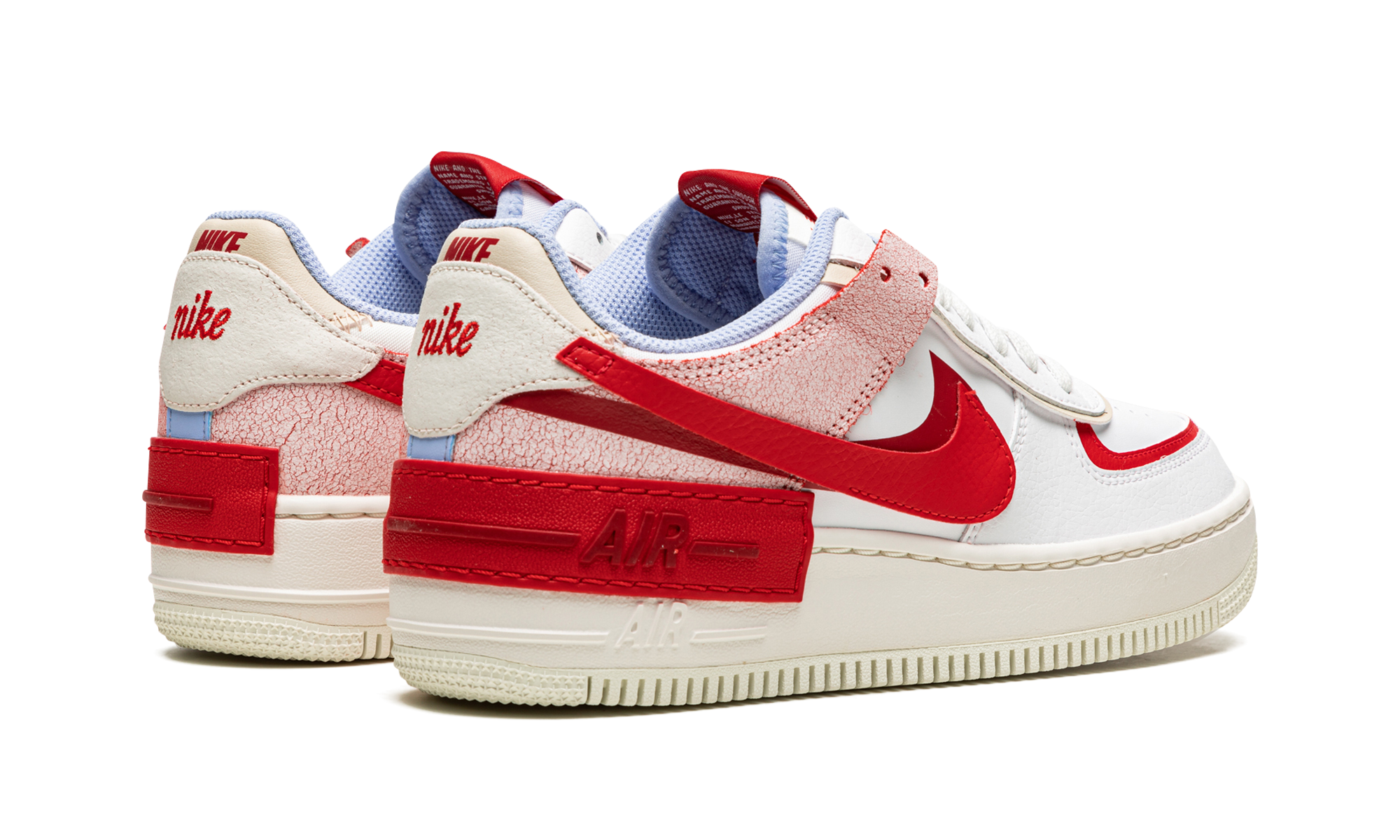 AIR FORCE 1 LO SHADO MNS WMNS  Red Cracked Leather